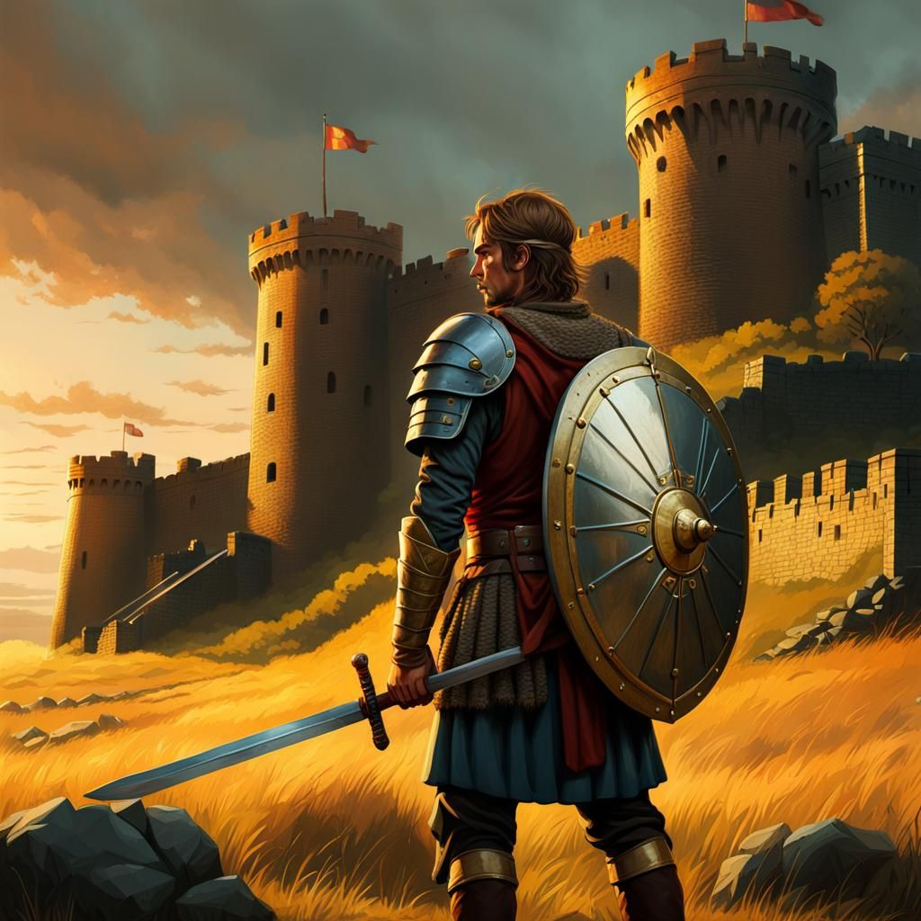 Anglo-Saxon Warrior Defends Besieged Fort