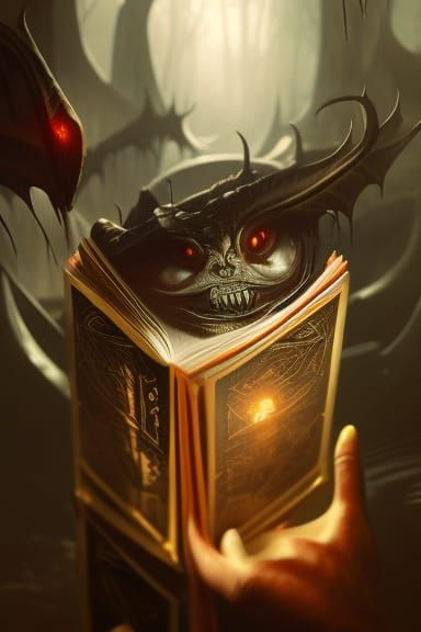 Cursed Devil's Grimoire: Dark Fantasy Concept Art