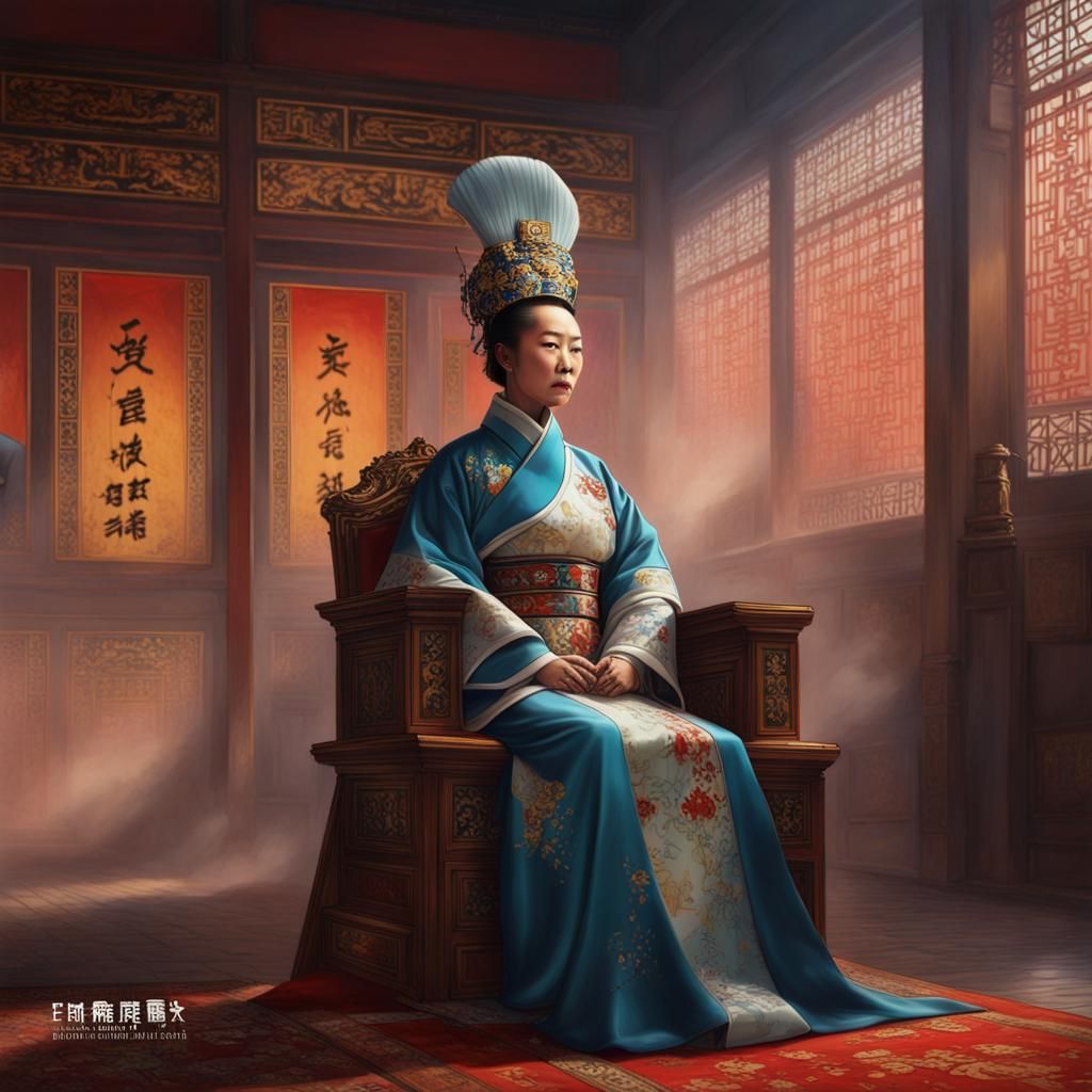 Empress Cixi Witnessing Lingchi Execution: Hyperrealistic Ar...