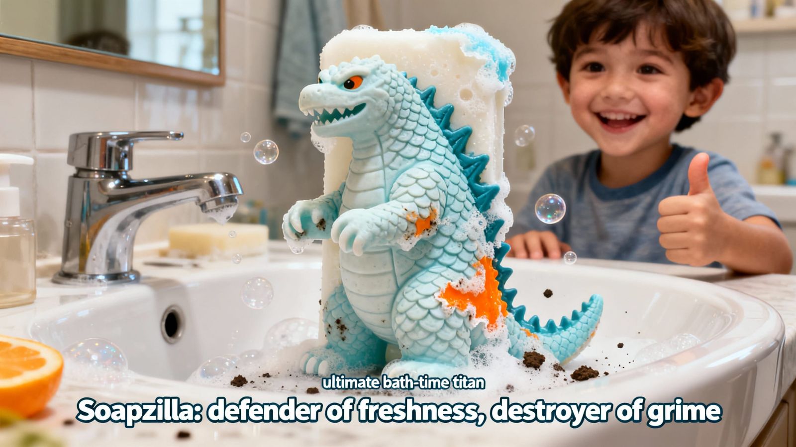 Soapzilla: Giant Godzilla Soap Bar for Fun Bath Time