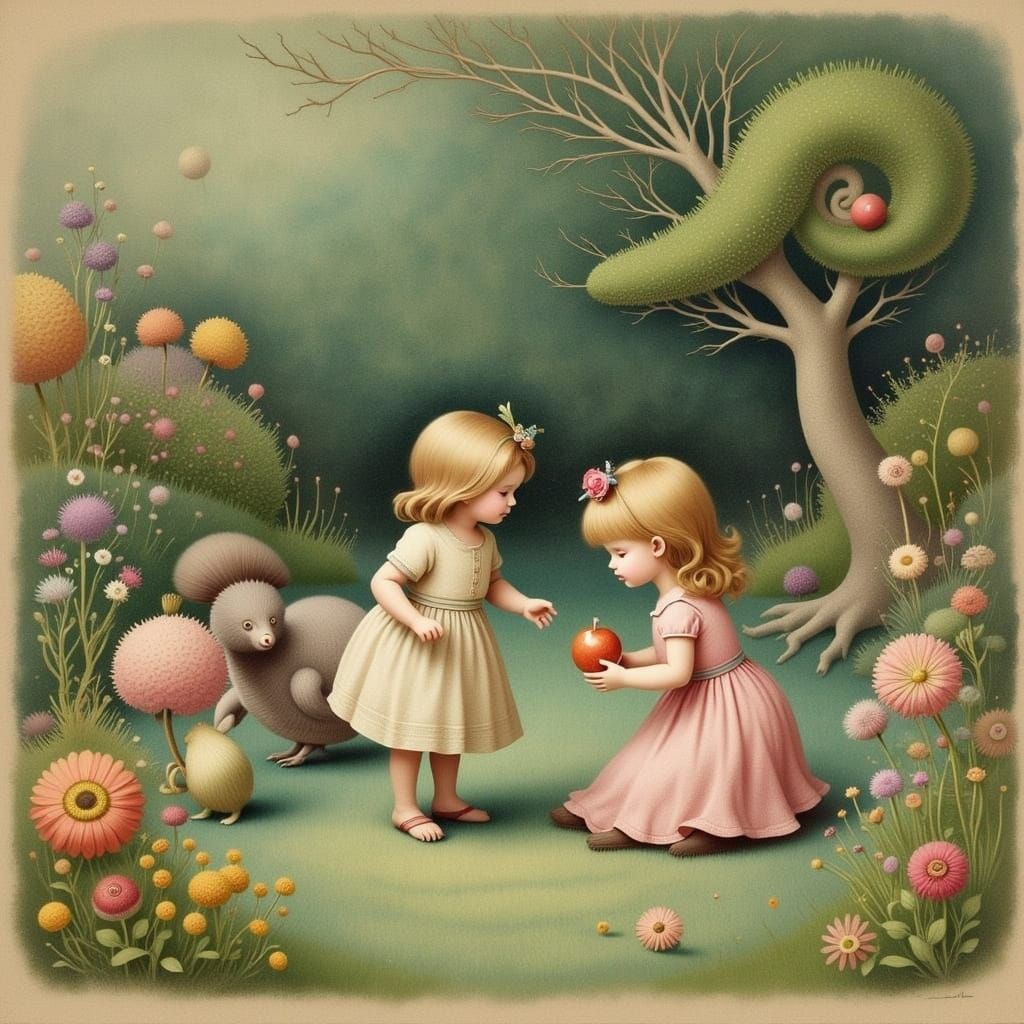 Children's Garden Party in Vintage Style