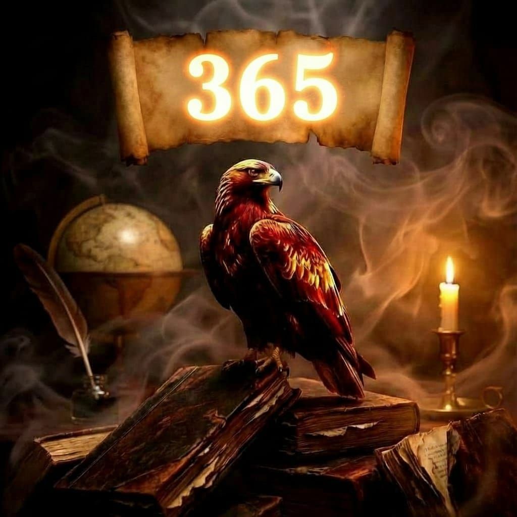 Majestic Eagle on Books: A Hyperrealistic Digital Painting