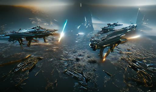 Epic Sci-Fi Space Battle in 8K Resolution