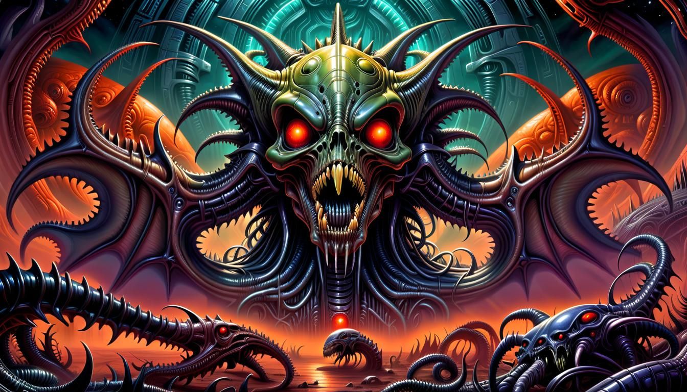 Primordial Chaos in Dark Surrealist Style