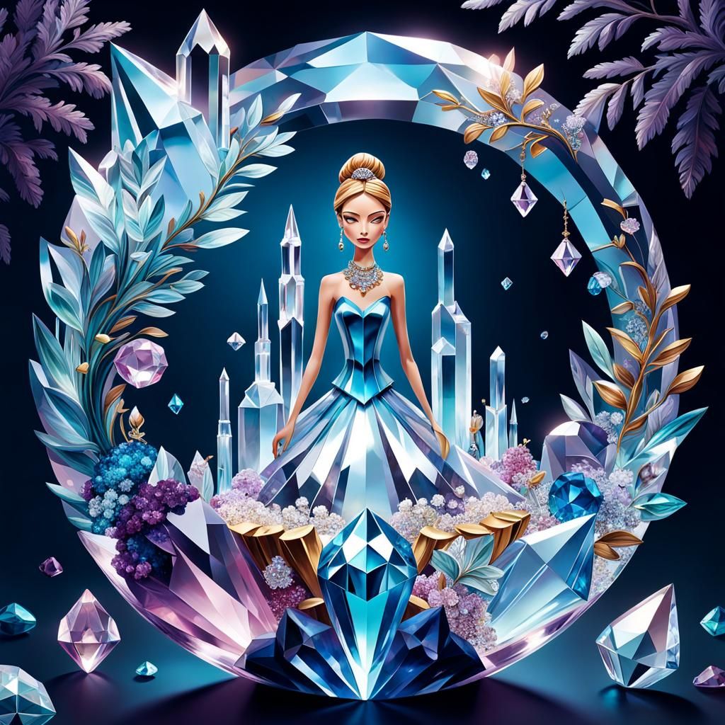 Elegant Illustrations of Crystal Embellished Objects