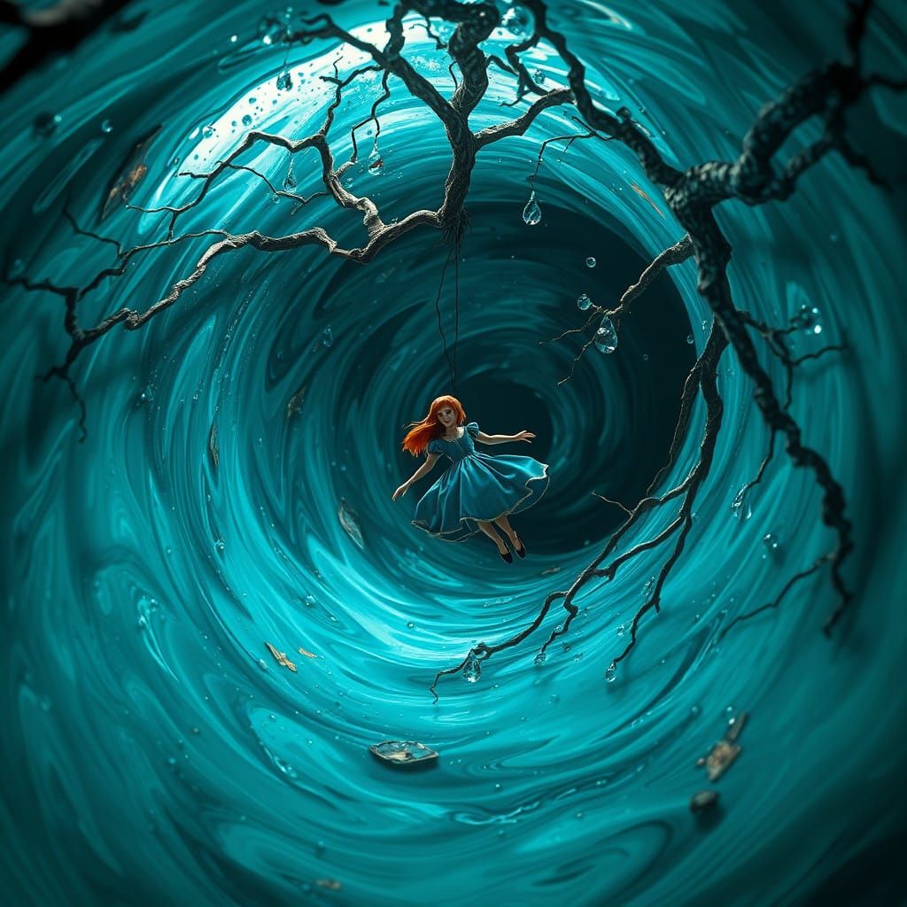 Ethereal Alice in Hyperspace Noir Wonderland