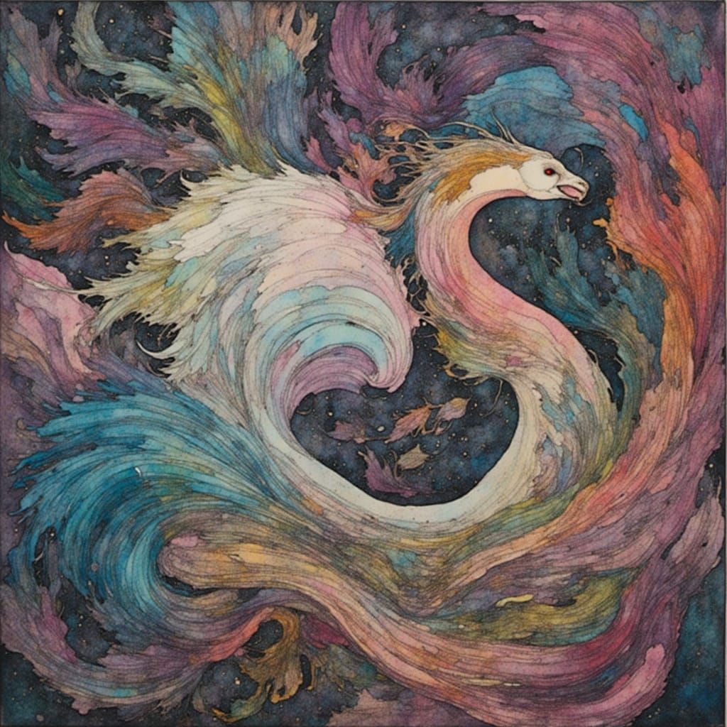 Dreamy Landscape with Ethereal Colors