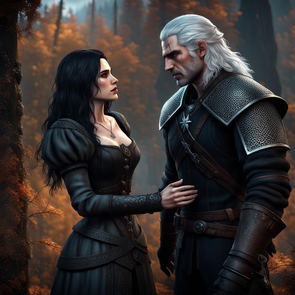 Geralt and Yennefer: Fantasy Concept Art