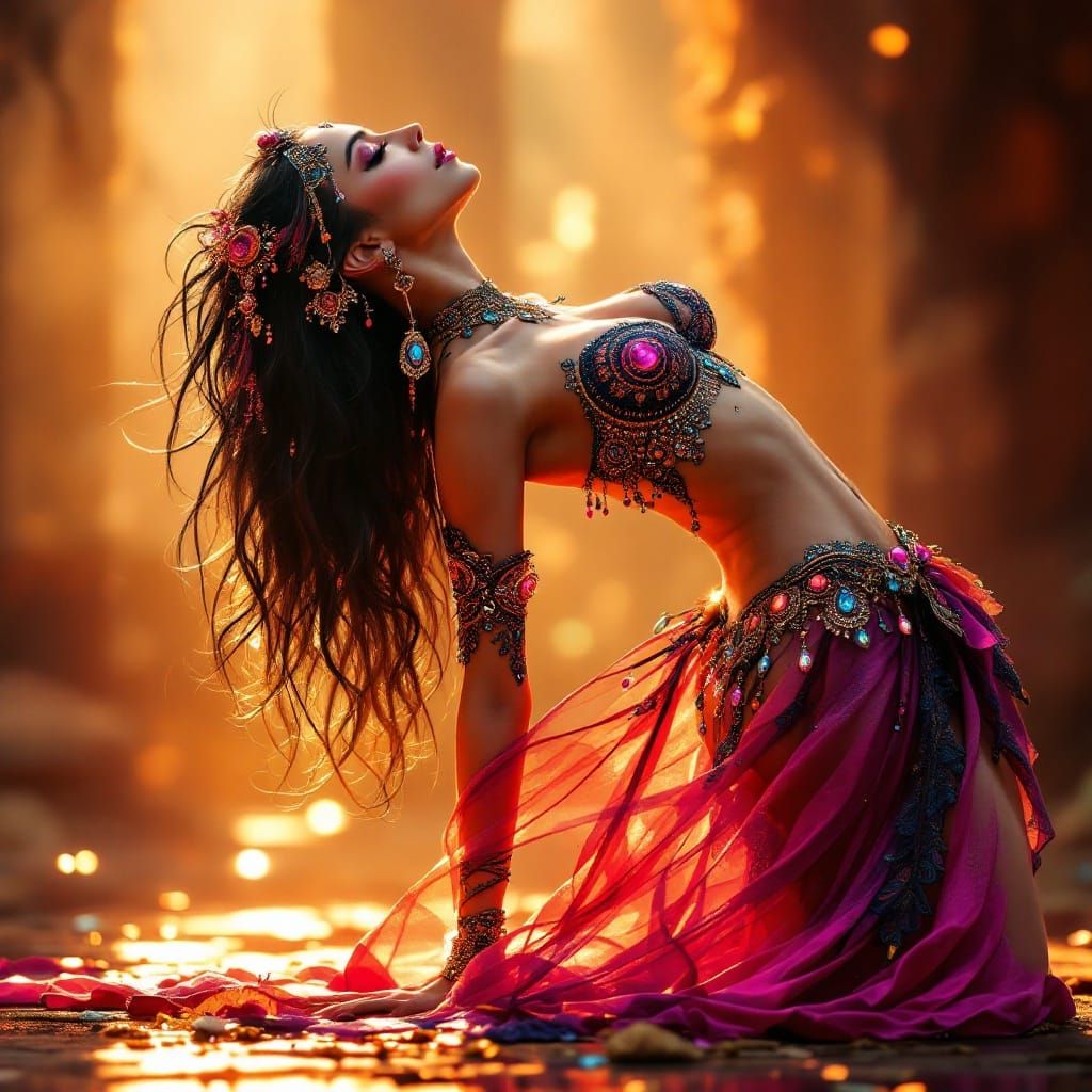 Tribal fusion belly dancer