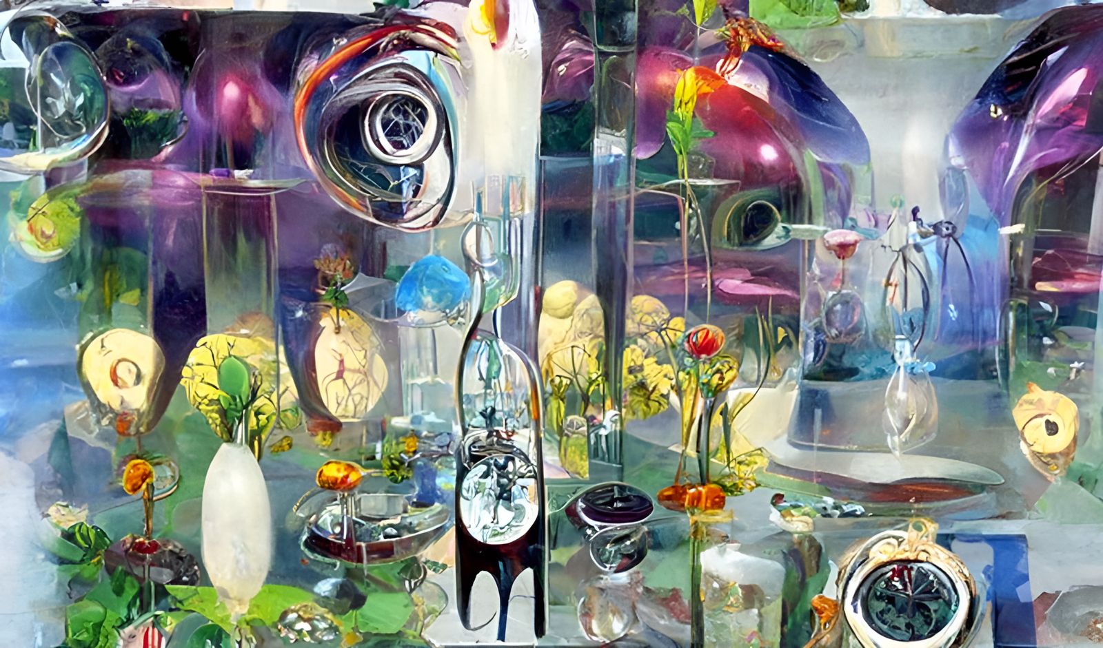 Sleeping Beauty in Biopunk Cryogenics Lab Wonderland