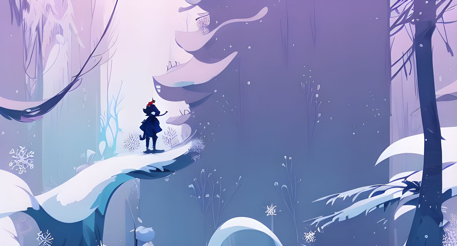 Jack Frost and Winter Spirits: Digital Illustration