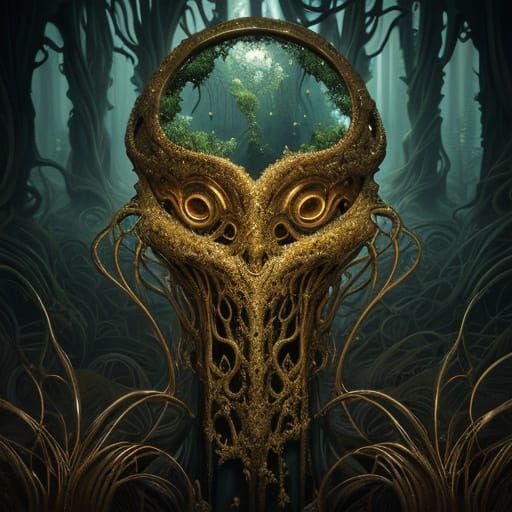 Surreal Silken Threads Entwined in Velvet Architecture