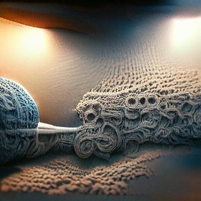 Detailed Matte Painting of Crochet Art