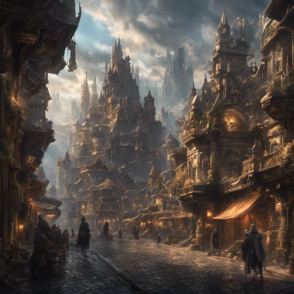 Epic Fantasy City: Digital Matte Painting