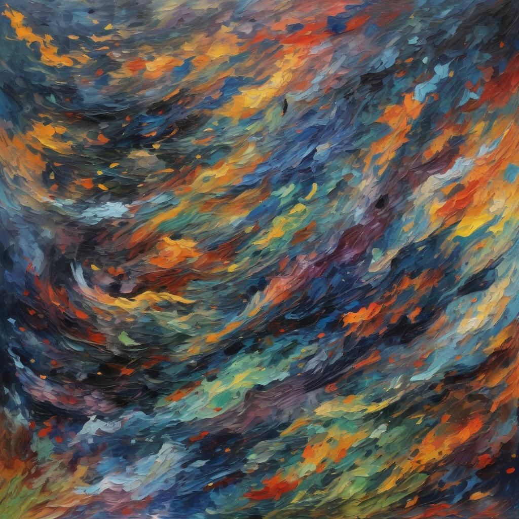 Colorful Impasto Painting in Expressionist Style