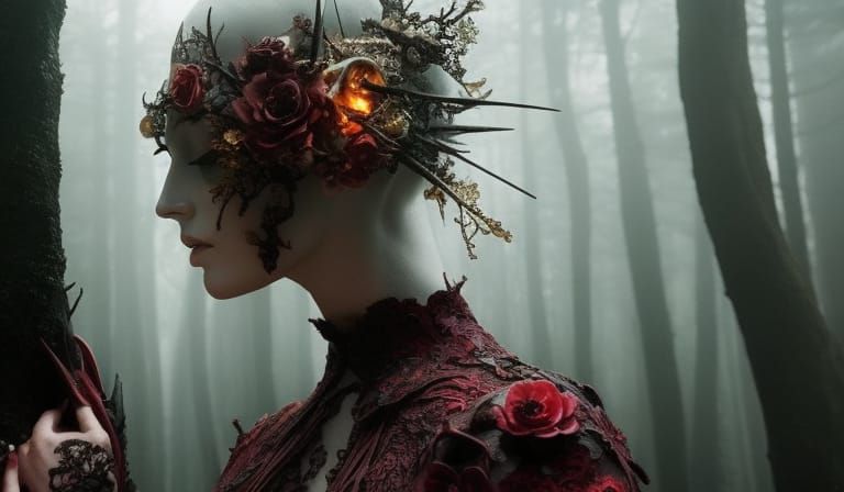 Grotesque Human Interior as Dark Fantasy Art