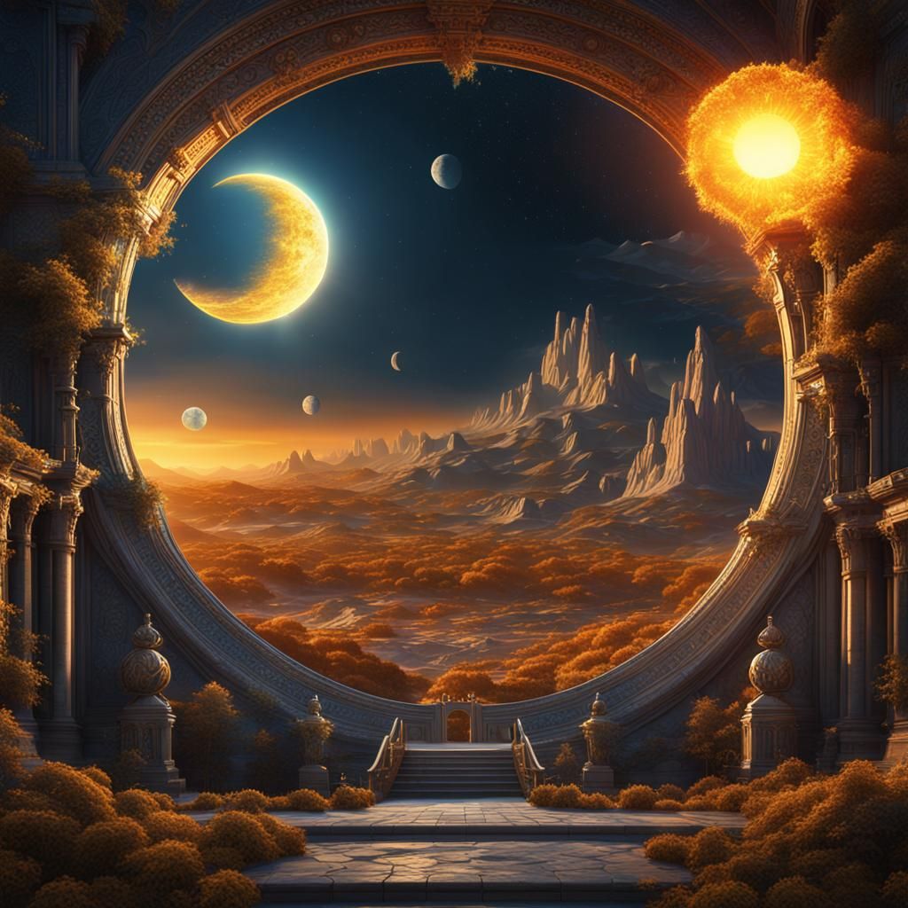 Fantastical Meeting of Sun and Moon