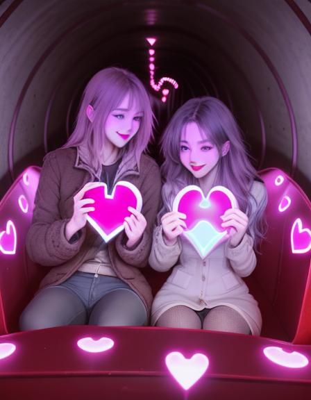 Tunnel of Love, Amusement Park Ride, beautiful couple