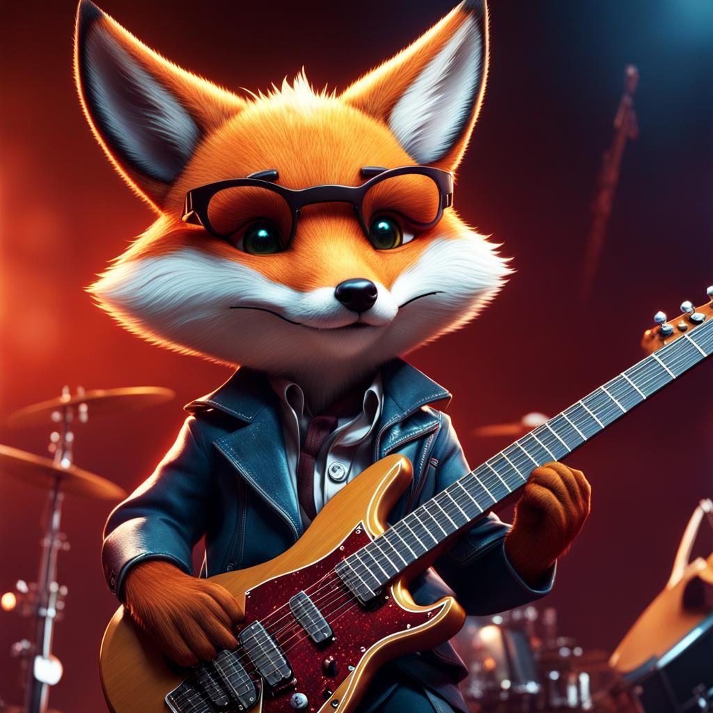 Fox Rockstar: 3D Animation in Deep Colors