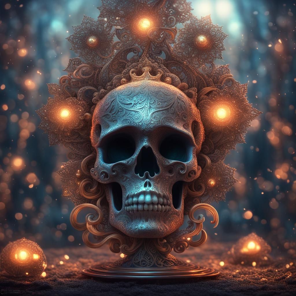 Surreal Fantasy Digital Art with Ornate Details