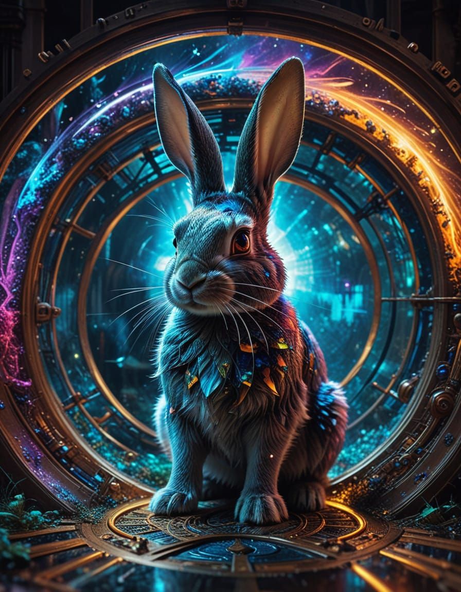 Steampunk Sorcerer Creates Vibrant Wormhole Portal