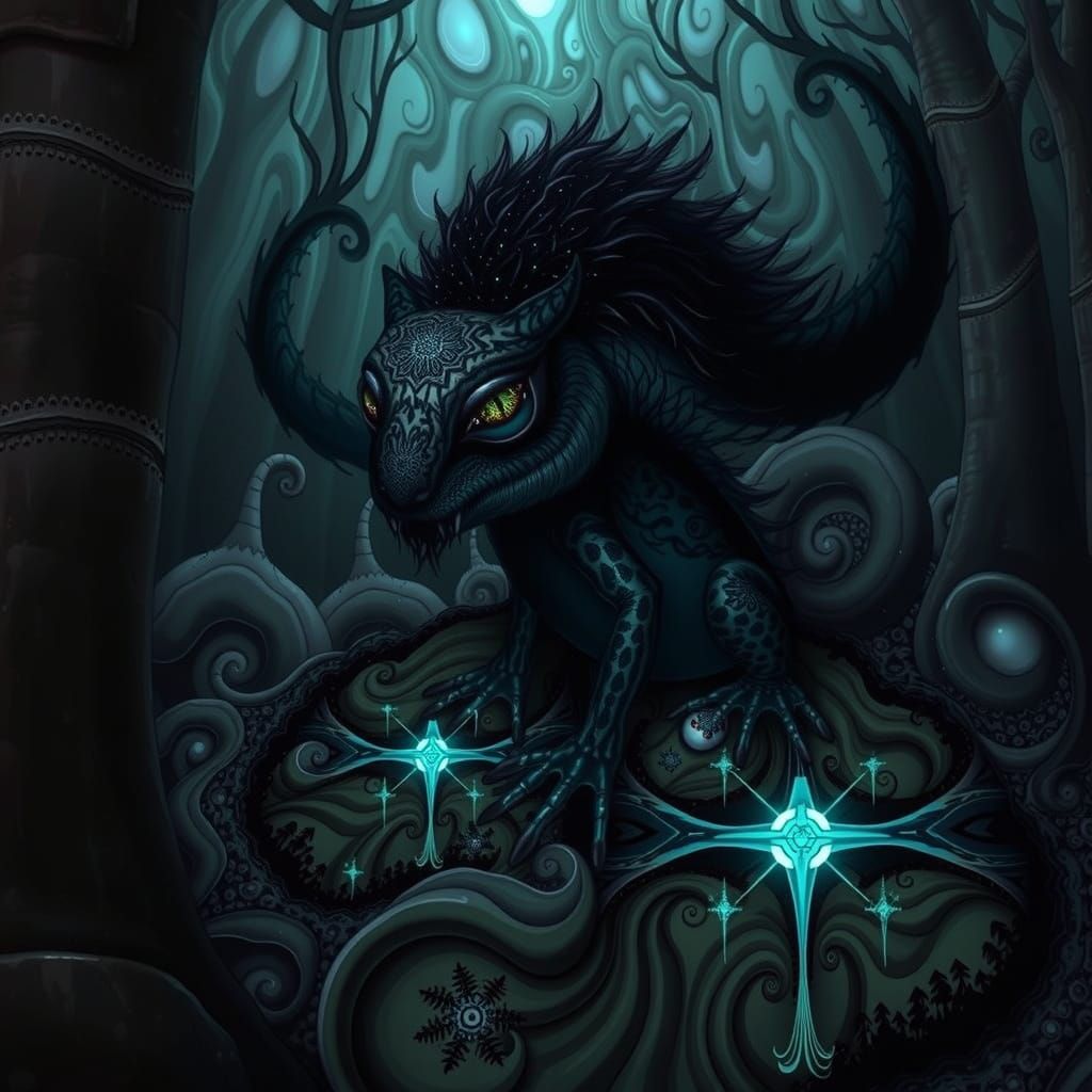 Vibrant Fusion of Frog and Rabbit Melts into Dreamlike Entit...