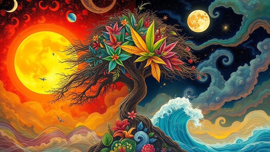 Ethereal Goddess Emerges from Dreamlike Vortex of Colors and...