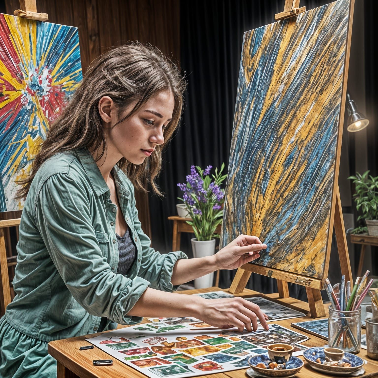 AI Art Collage Displaying Multiple Styles