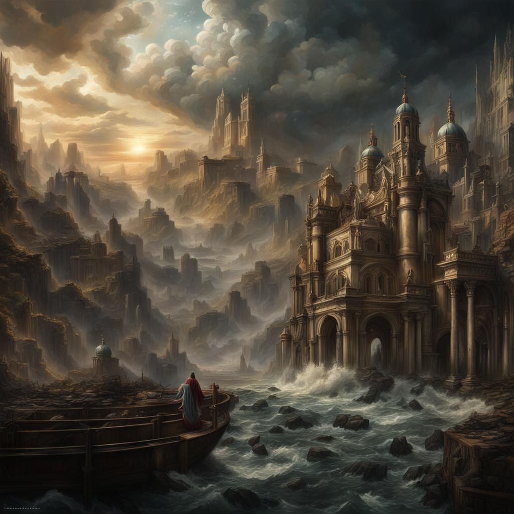 Epic Cinematic Painting of Deception and Divinity