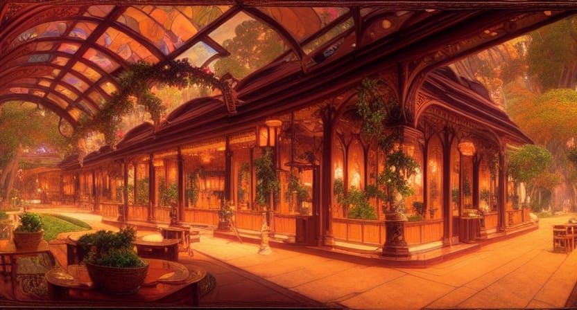 Enchanting Forest Tavern in Belle Epoque Style