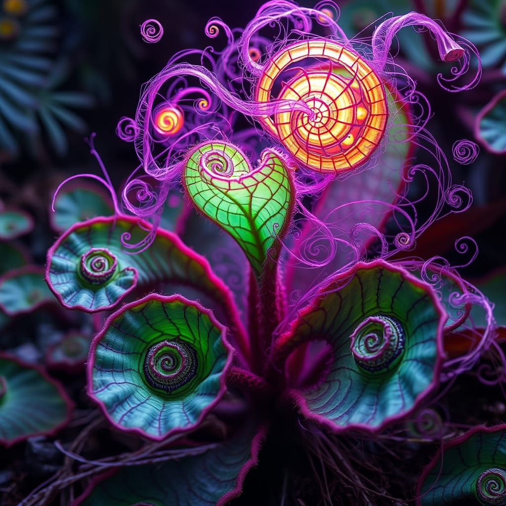 Surreal Vortexia Blooms in Ancient Mystical Atmosphere