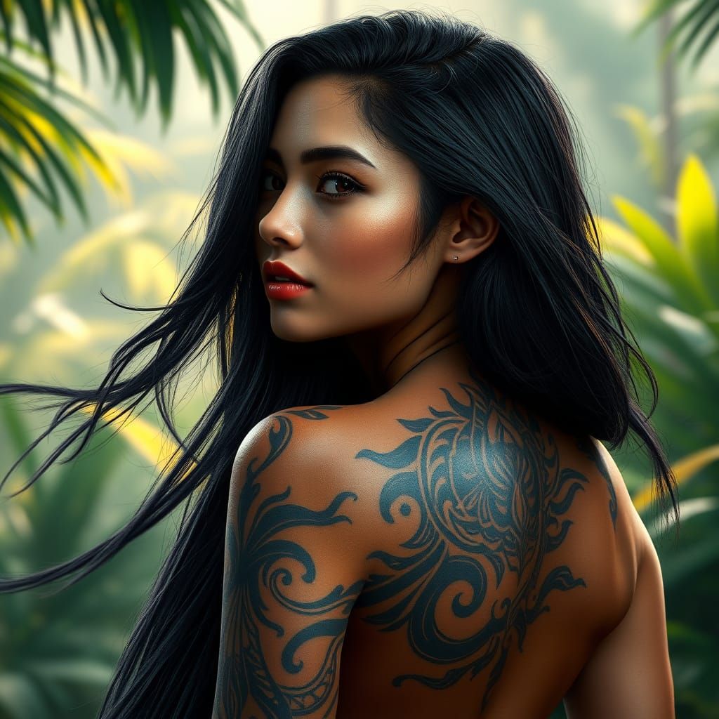 Hyperrealistic Tribal Goddess Portrait