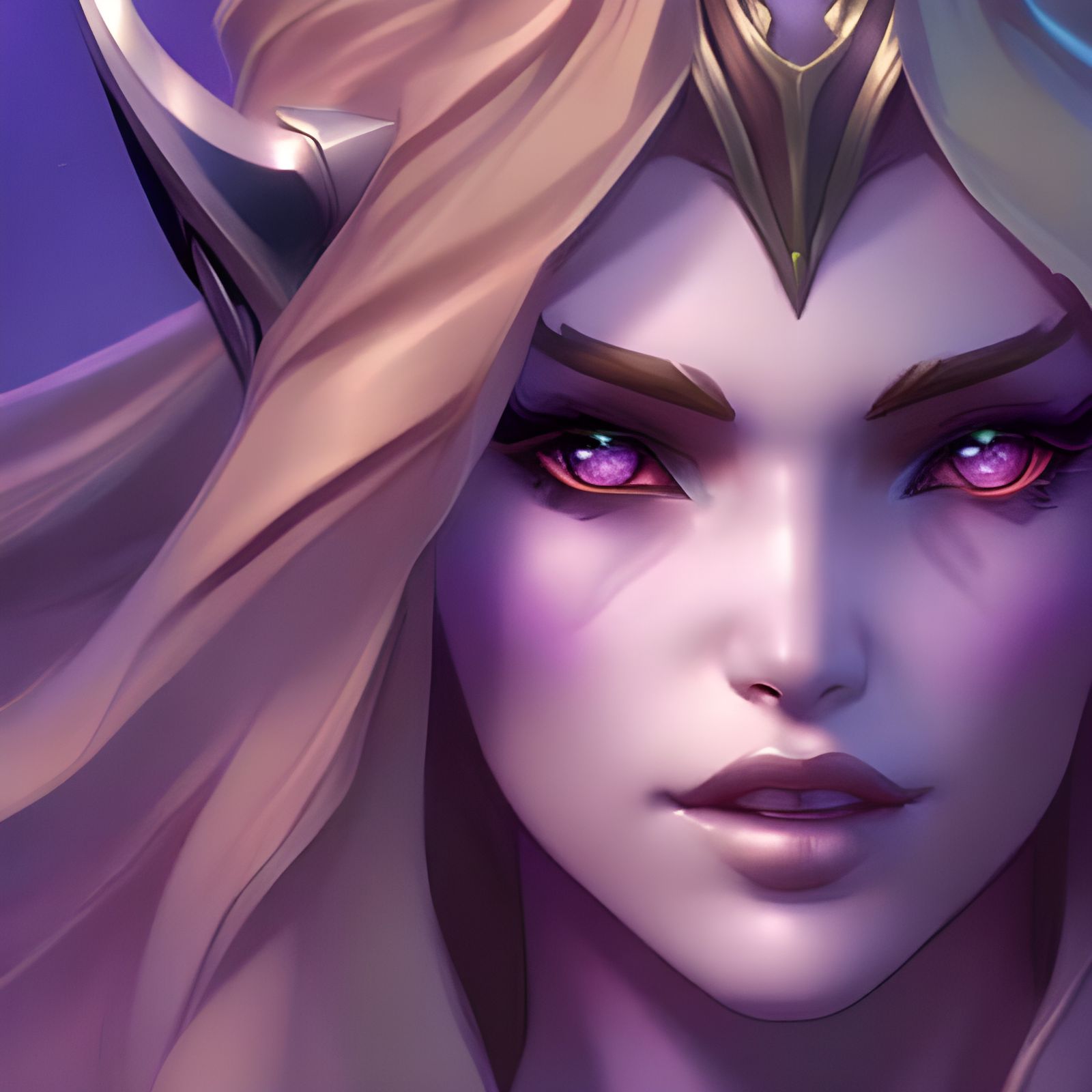 Hooded Tiefling Portrait in Hyperdetailed Style