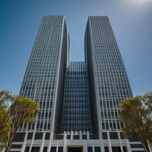 Modern Government Building in Sharp Focus