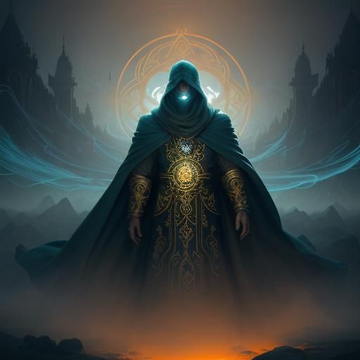 Mystical Faceless Man in Greg Rutkowski Style