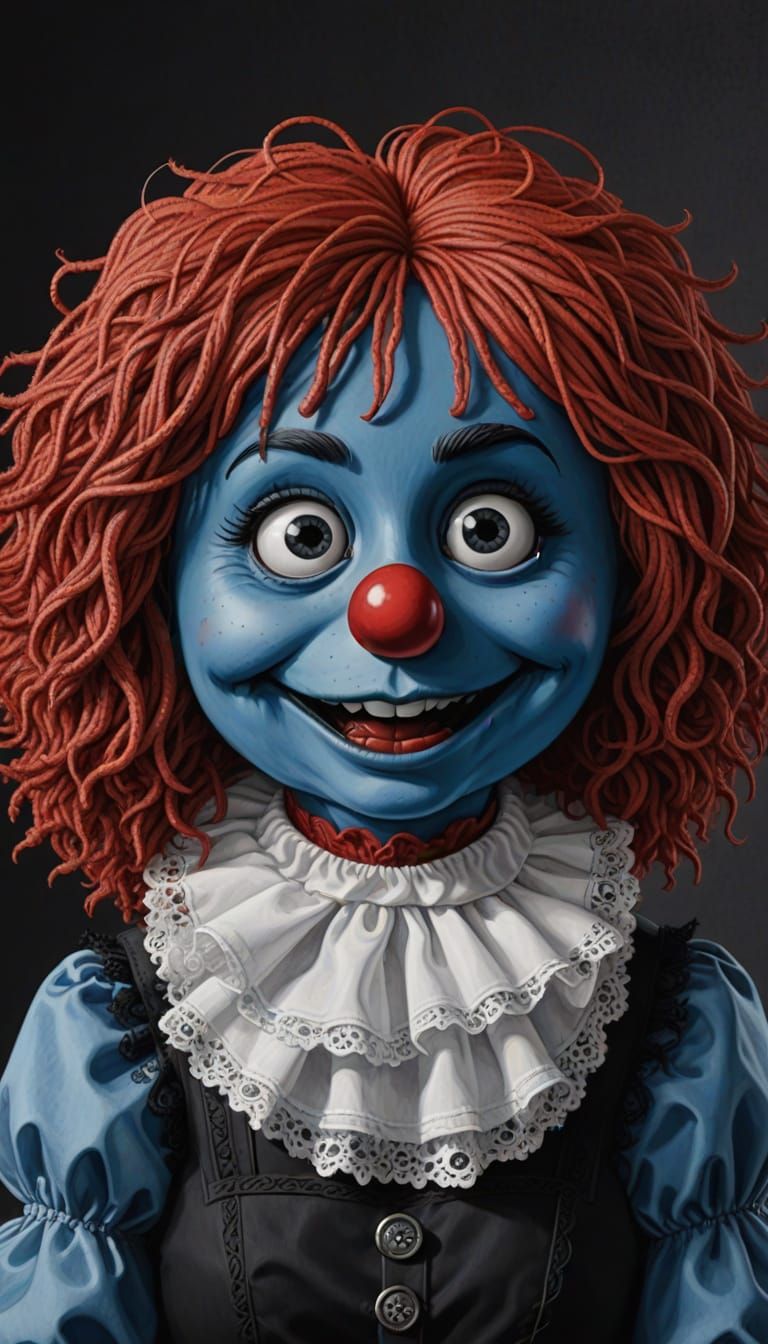 Goth Raggedy Ann Cookie Monster in Elegant Daytime Talk Show...