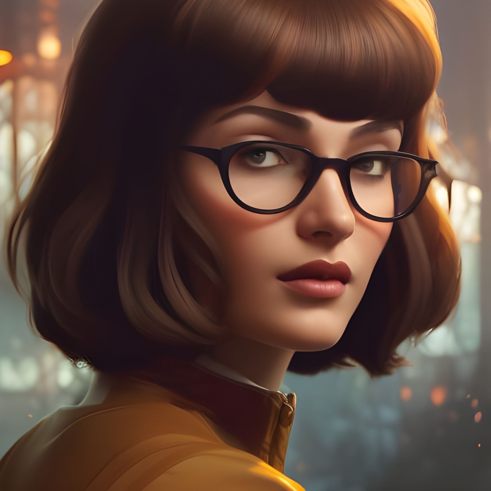 Velma Dinkley Portrait in Art Nouveau Style