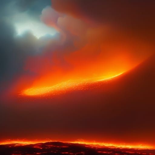 Inferno: Burning Sky and Flaming Clouds