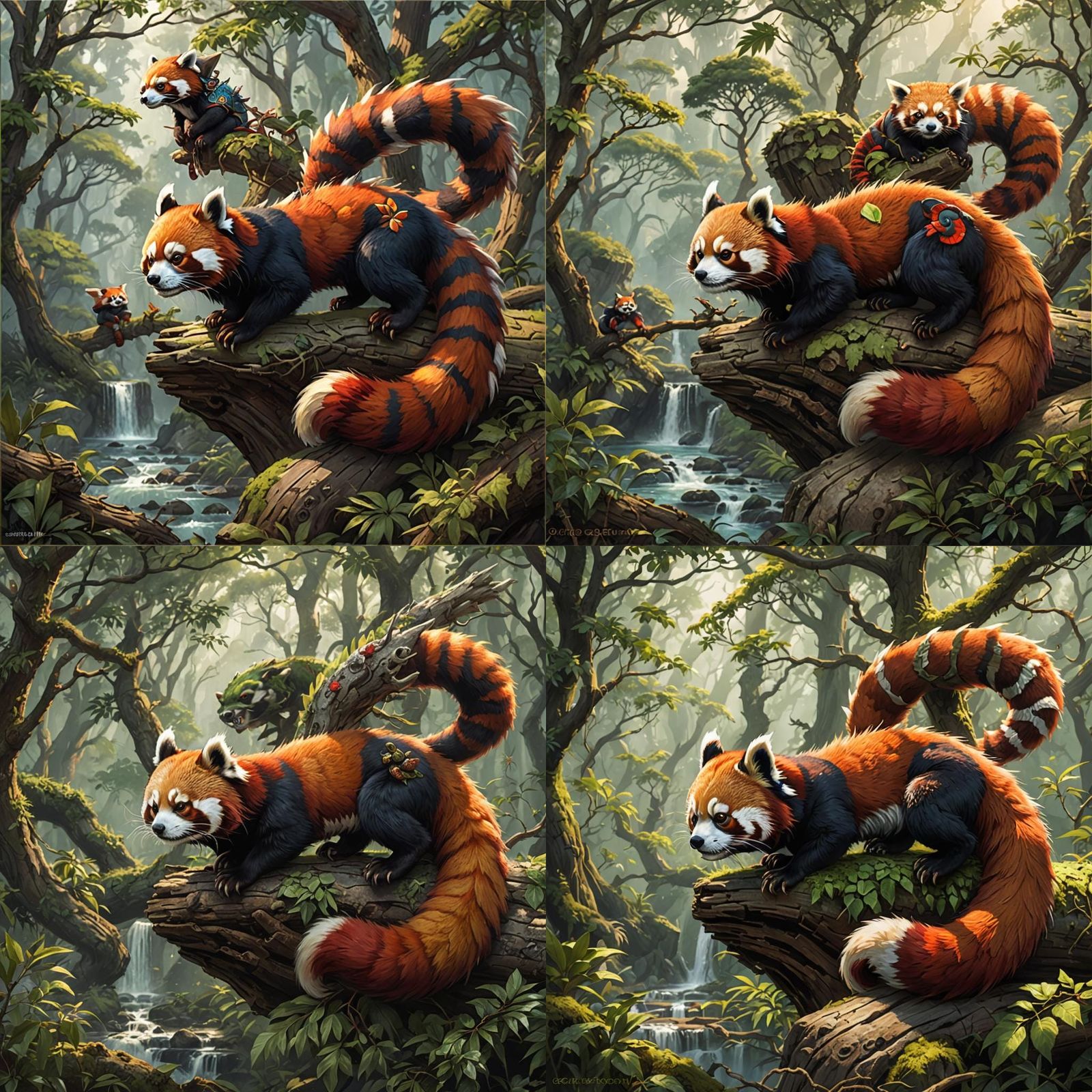 Red Panda Dragon Hybrid on Branch
