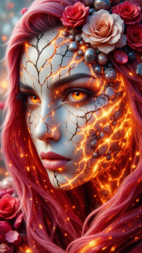 Aztec Goddess Portrait with Gothic & Leopard Face Paint