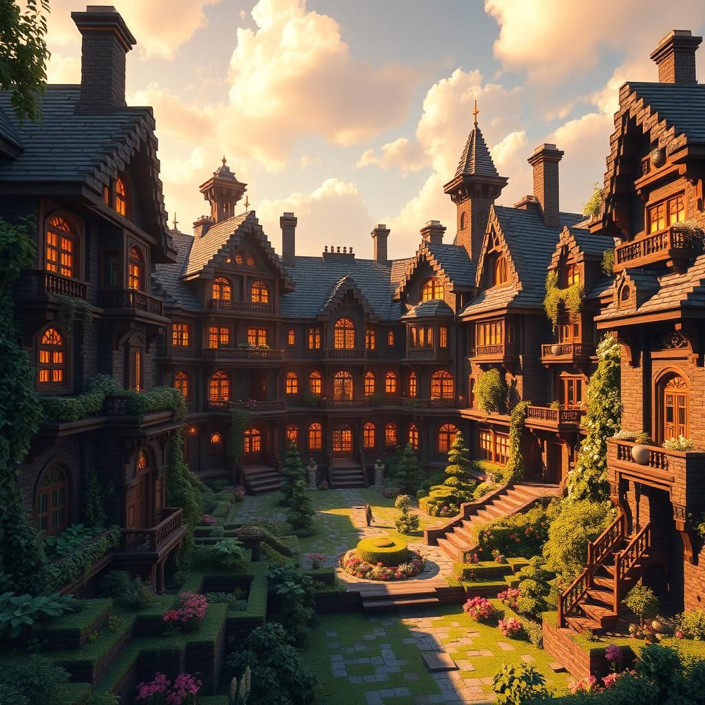 Mystical Minecraft House in Lush Garden