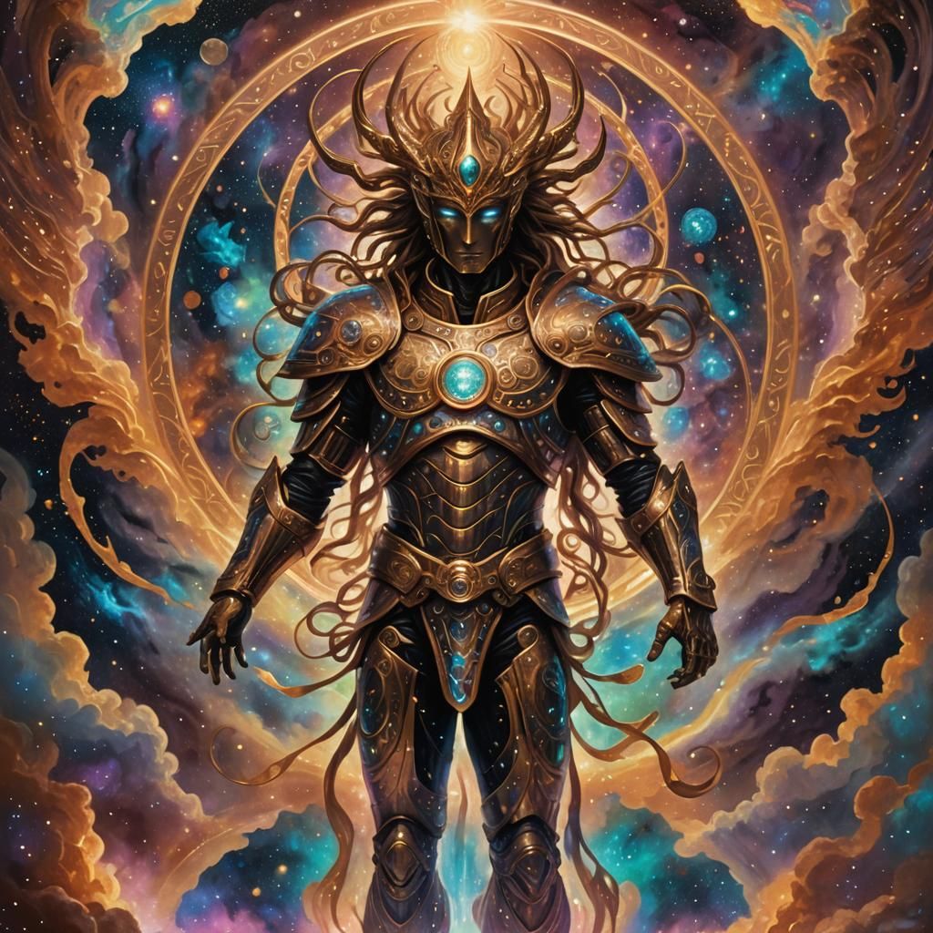 Bronze Guardian in Holographic Cosmic Astral Vortex