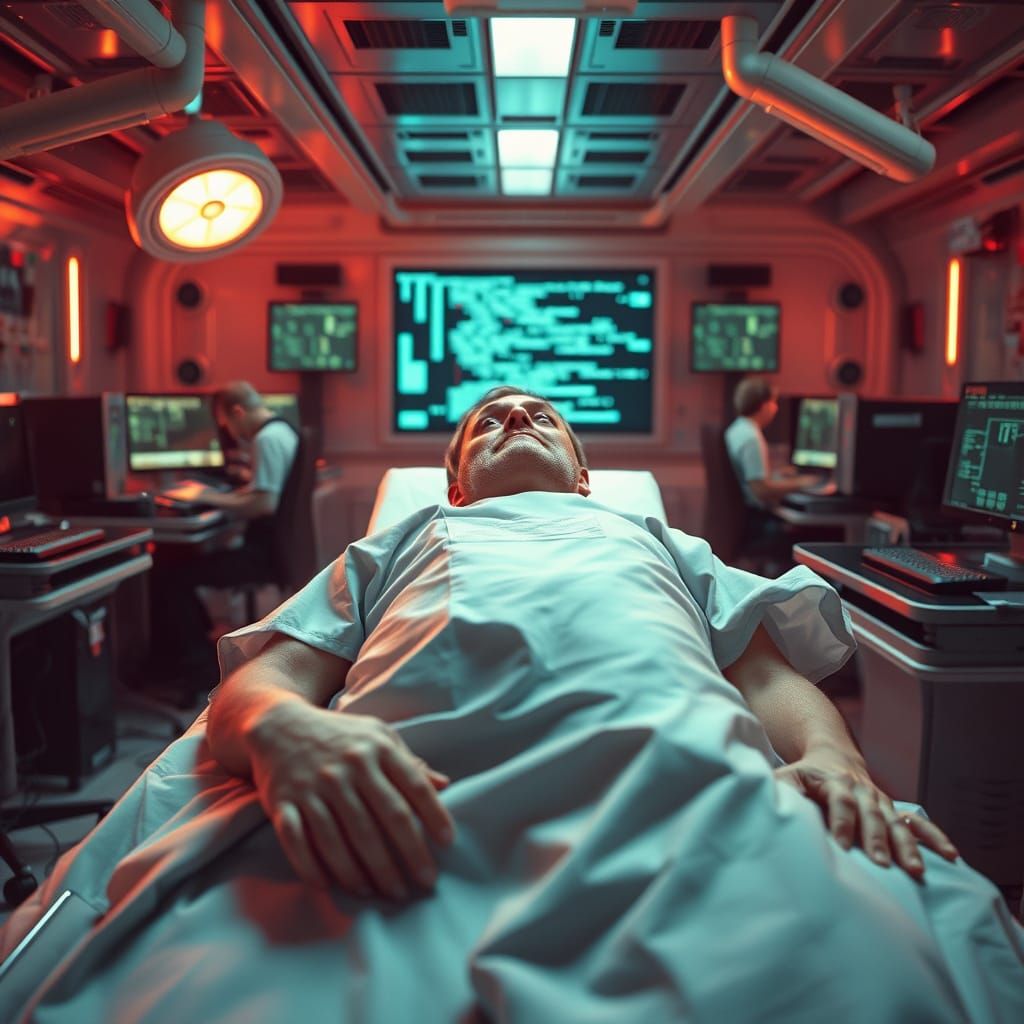 Virtual Awakening: Cyberpunk Medical Thriller in 8K