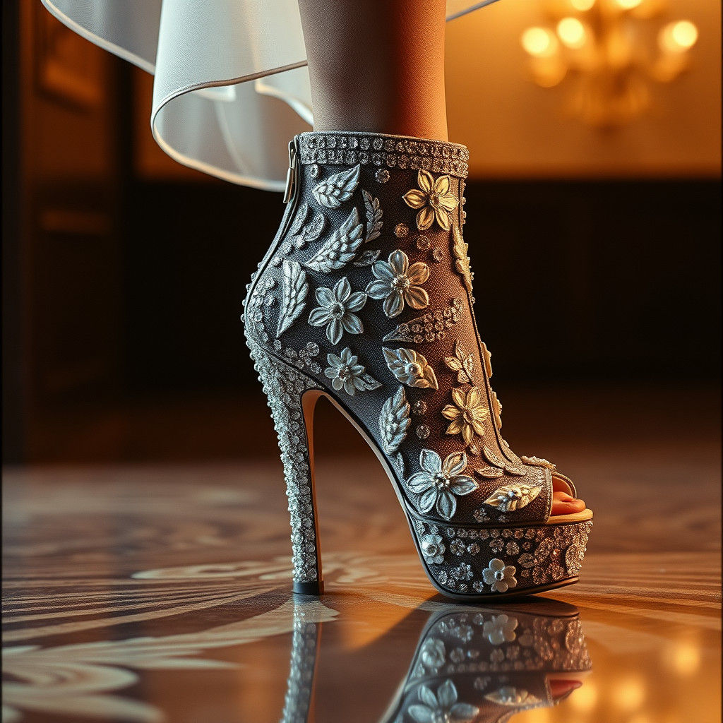 Diamond Rhinestone Bridal Heel in Bridal Magazine Ad