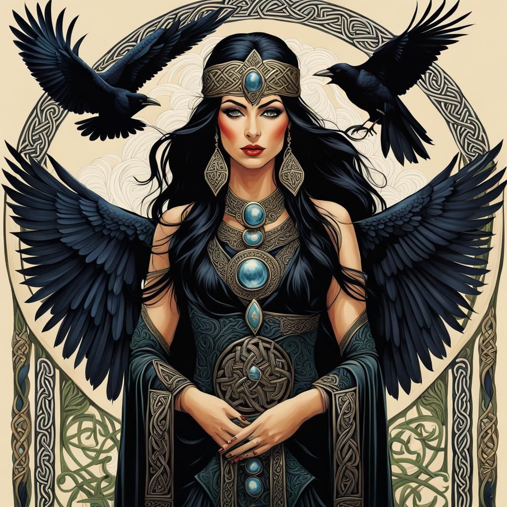 The Morrígan: Celtic Goddess Illustration