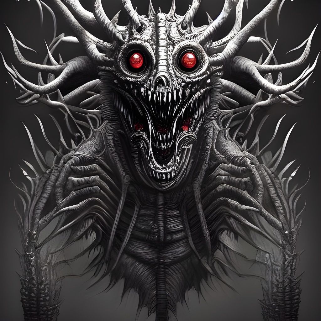 Terrifying Monster Concept Art in Cel-Shaded Style