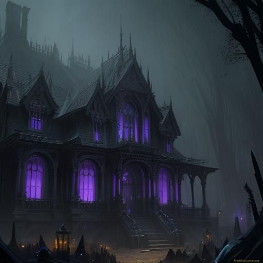 Haunted House Dark Fantasy Concept Art