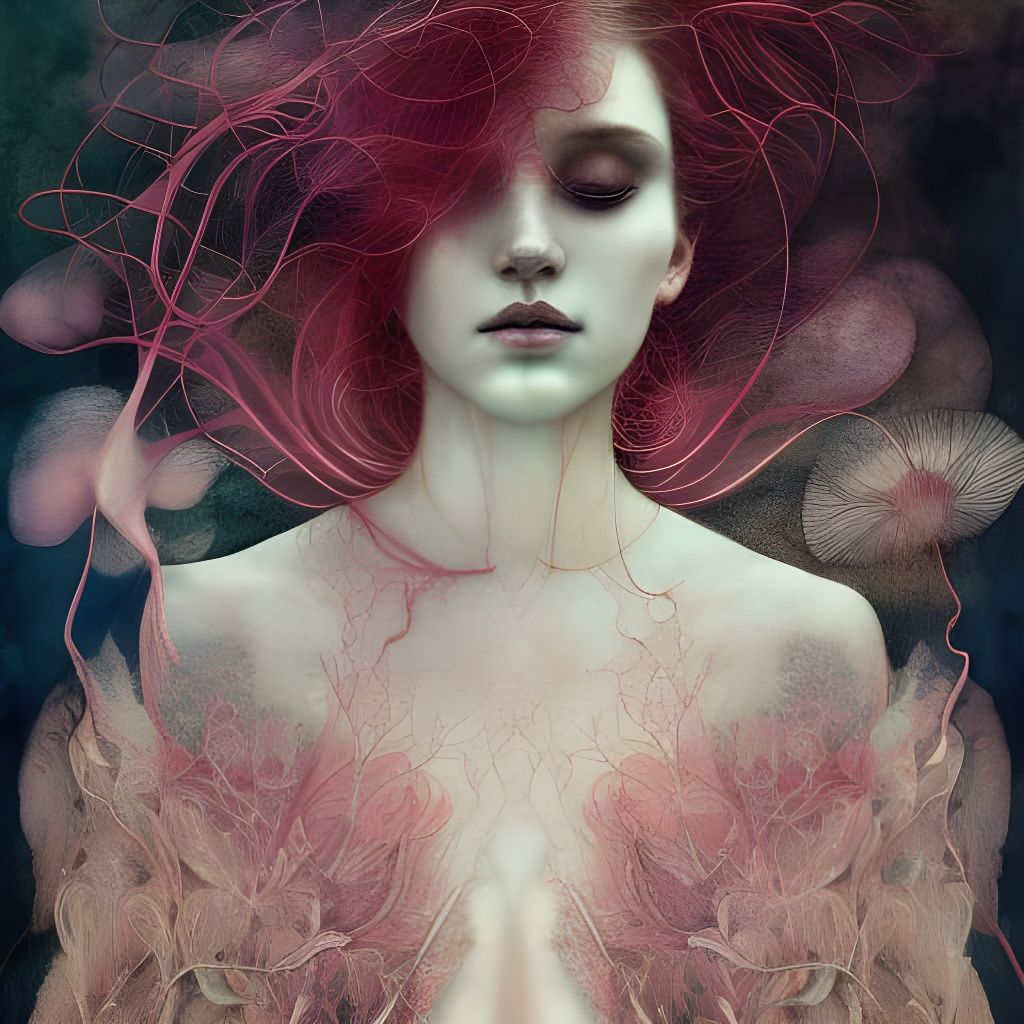 Ballerina in Floral Double Exposure Collage