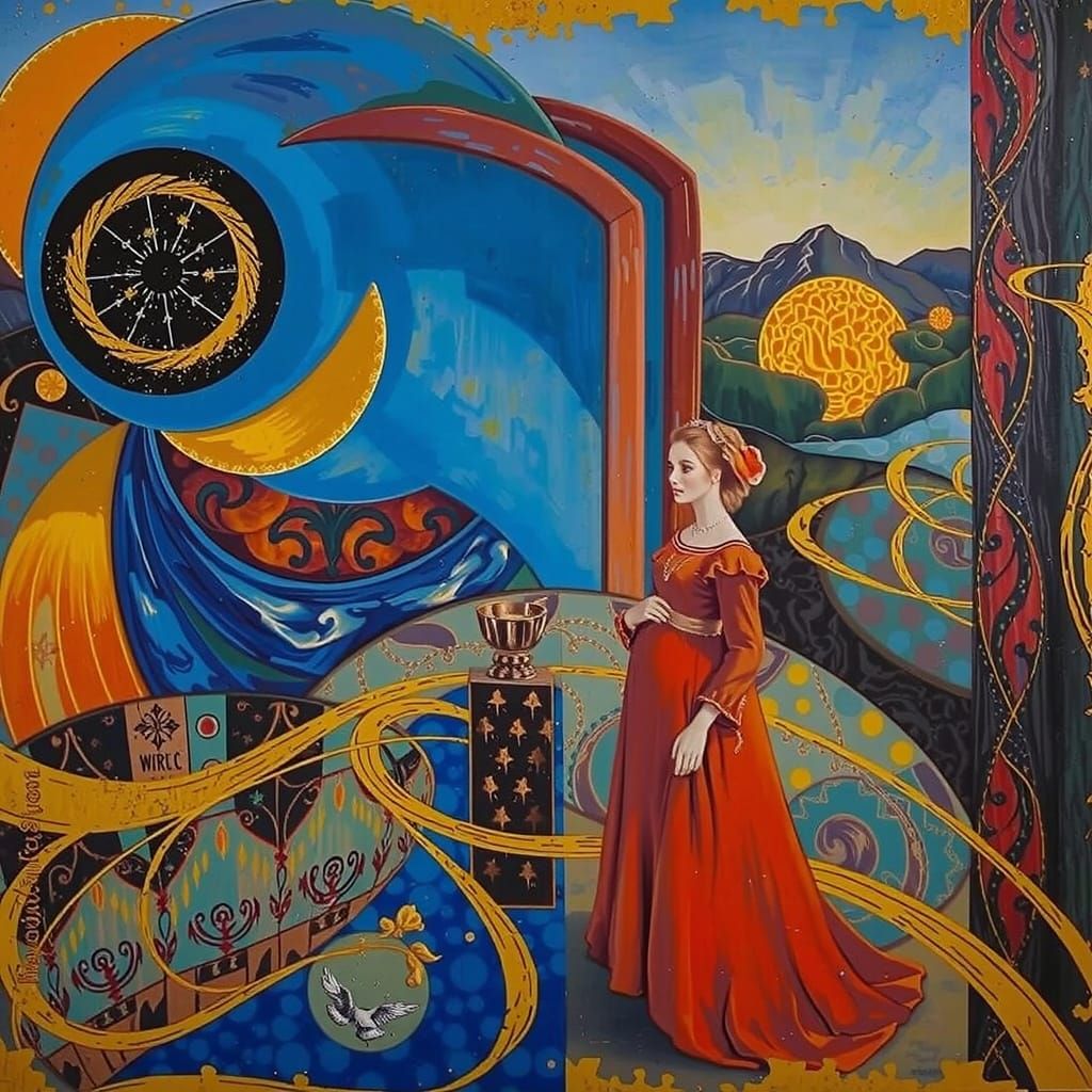 Psychedelic Landscape Art in Expressionist Style