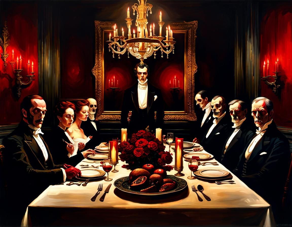 Decadent Victorian Dinner in Vanitas Style